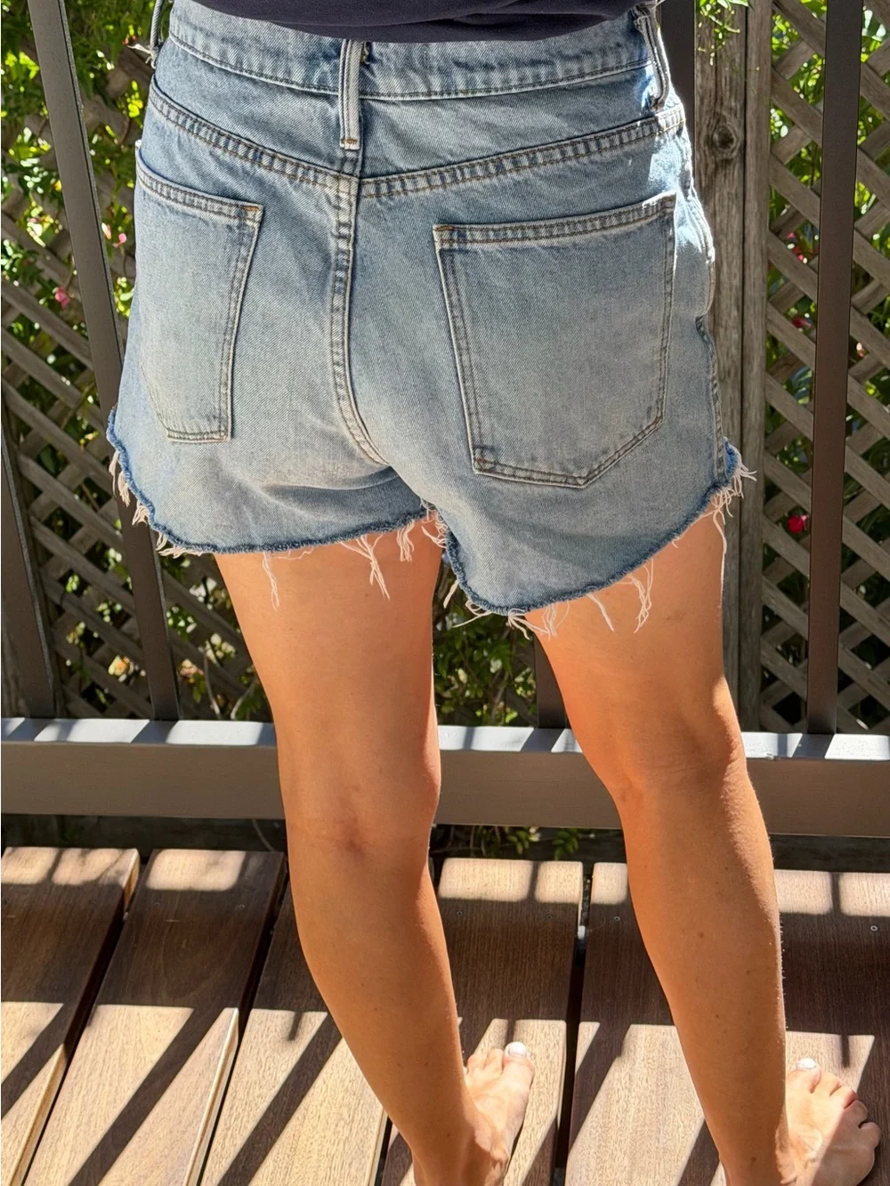 GAP Light Blue Cutoff Denim Shorts - Picture 3 of 7